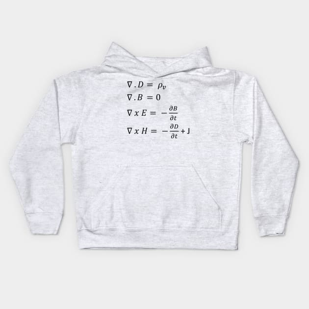 Maxwell's Equations Kids Hoodie by ScienceCorner